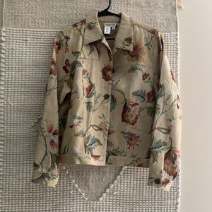 Tan with floral pattern jacket
